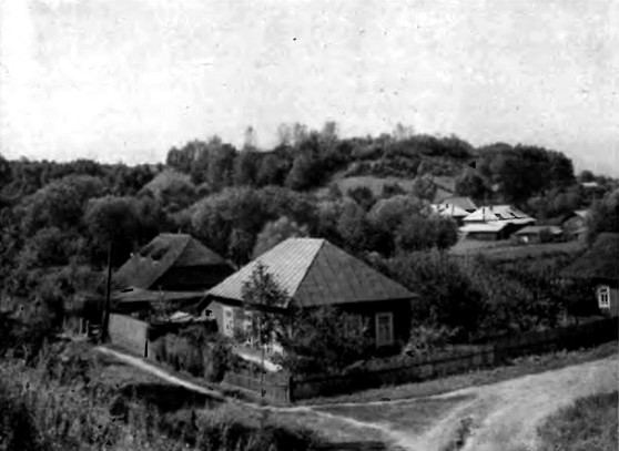 Рис. 27. Ростиславль (Рославль). Общий вид детинца («Бурцевой горы») с северо-запада Рис. 27. Ростиславль (Рославль). Общий вид детинца («Бурцевой горы») с северо-запада