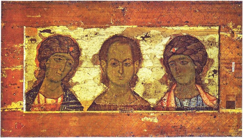 Спас Еммануил с Ангелами. Икона из Дмитровского собора Владимира, 1190-е