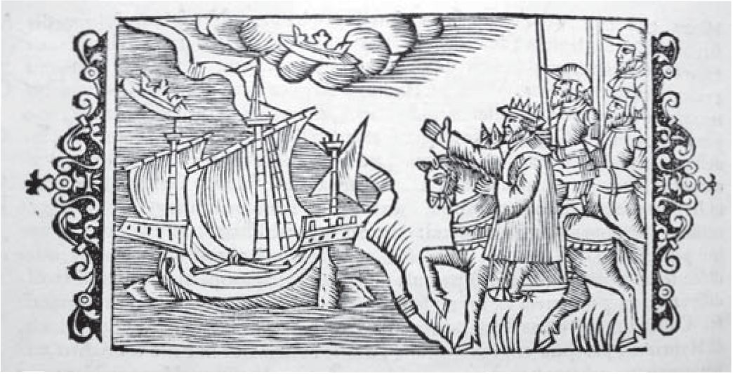 Король Норвегии Хакон IV Старый повелевает отомстить биармийцам. Рисунок из книги Olaus Magnus, Gothus. Historia de gentibus septentrionalibus / Olaus Magnus. Romae, 1555 Король Норвегии Хакон IV Старый повелевает отомстить биармийцам. Рисунок из книги Olaus Magnus, Gothus. Historia de gentibus septentrionalibus / Olaus Magnus. Romae, 1555