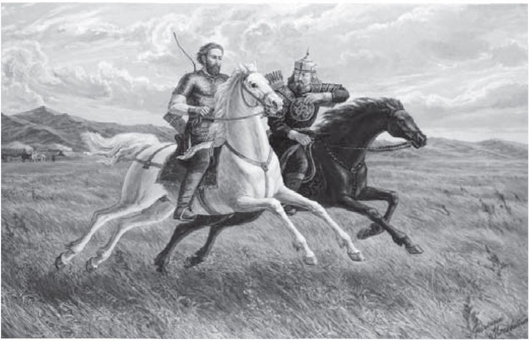 Св. князь Александр Невский и хан Сартак в Орде. Художник Ф. Москвитин. 2002 г. Св. князь Александр Невский и хан Сартак в Орде. Художник Ф. Москвитин. 2002 г.