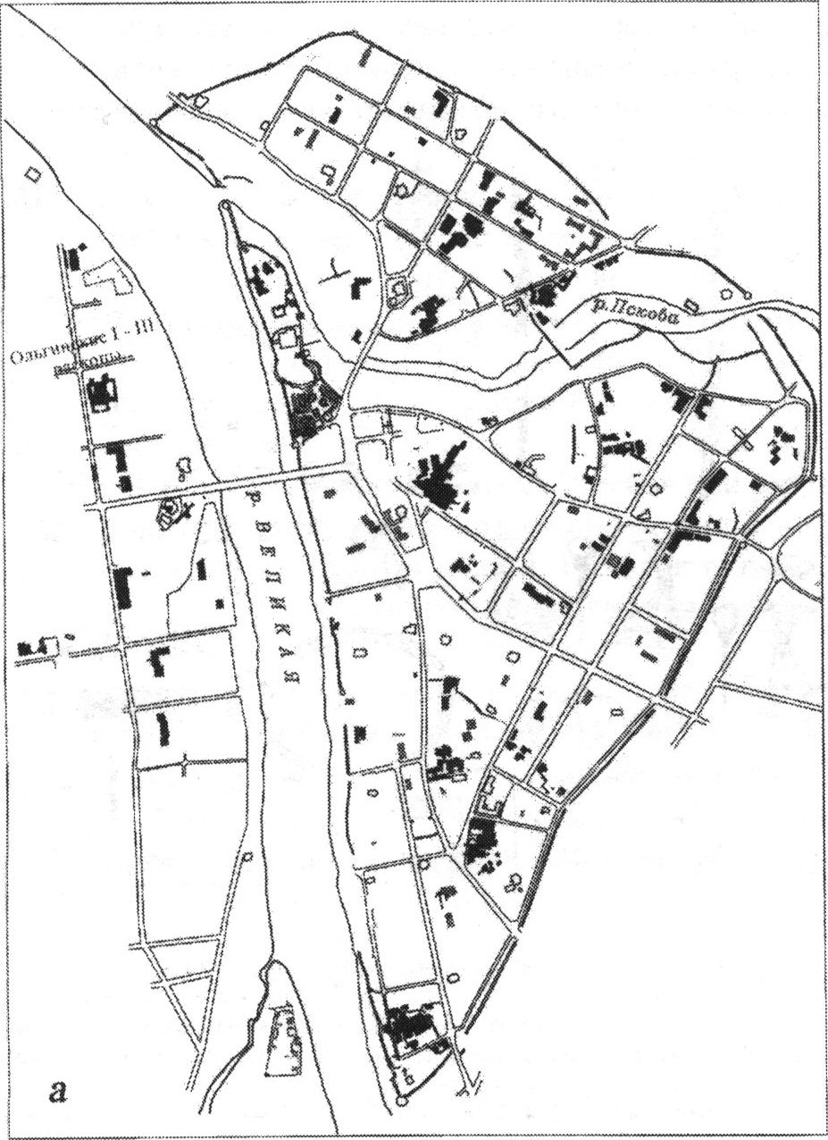 Рис. 1. Общая схема раскопов в Пскове (составители схемы Б.Н. Харлашов. Р.Г. Подгорная) Рис. 1. Общая схема раскопов в Пскове (составители схемы Б.Н. Харлашов. Р.Г. Подгорная)