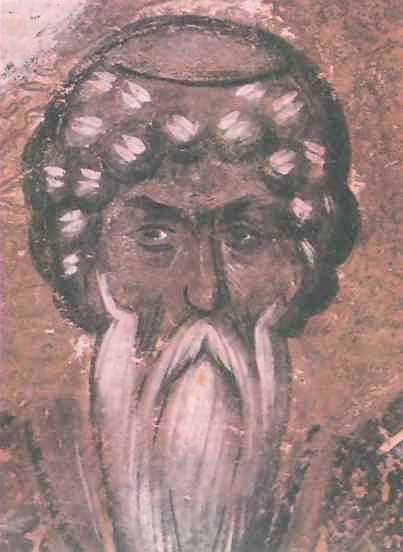 Феофан Грек. Столпник Даниил. Деталь фрески в церкви Спаса Преображения в Новгороде Феофан Грек. Столпник Даниил. Деталь фрески в церкви Спаса Преображения в Новгороде