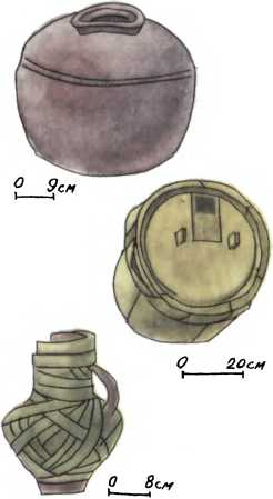 Корчага. XV век. Москва. Бочонок для дегтя. Кувшин, оплетенный берестой Корчага. XV век. Москва. Бочонок для дегтя. Кувшин, оплетенный берестой