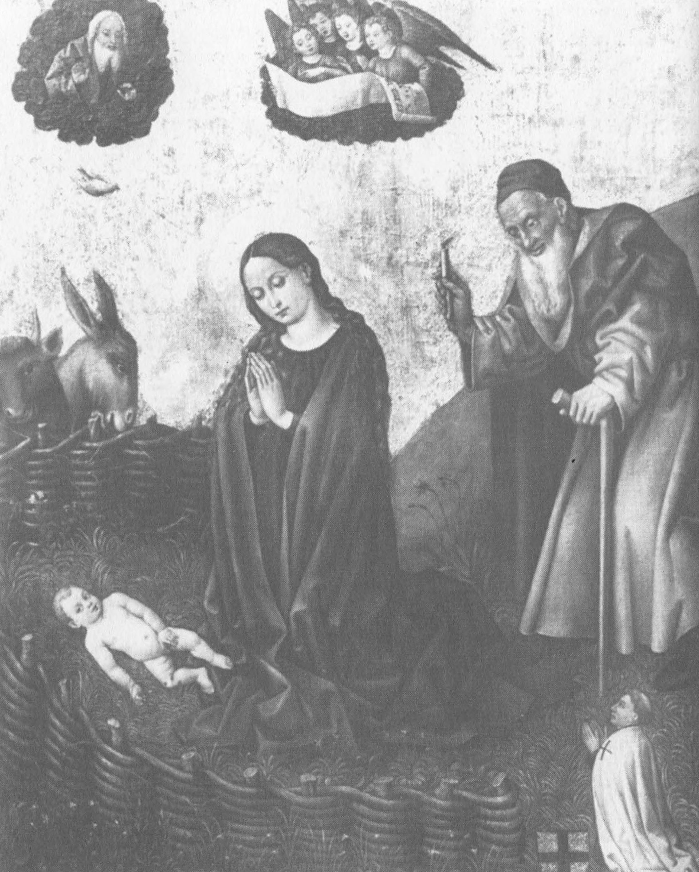 Ил. 12. Мастер Штауфенбергского алтаря. Рождество Иисуса с фигурой заказчика — священника Немецкого ордена. Нюрнберг. Германский национальный музей Ил. 12. Мастер Штауфенбергского алтаря. Рождество Иисуса с фигурой заказчика — священника Немецкого ордена. Нюрнберг. Германский национальный музей