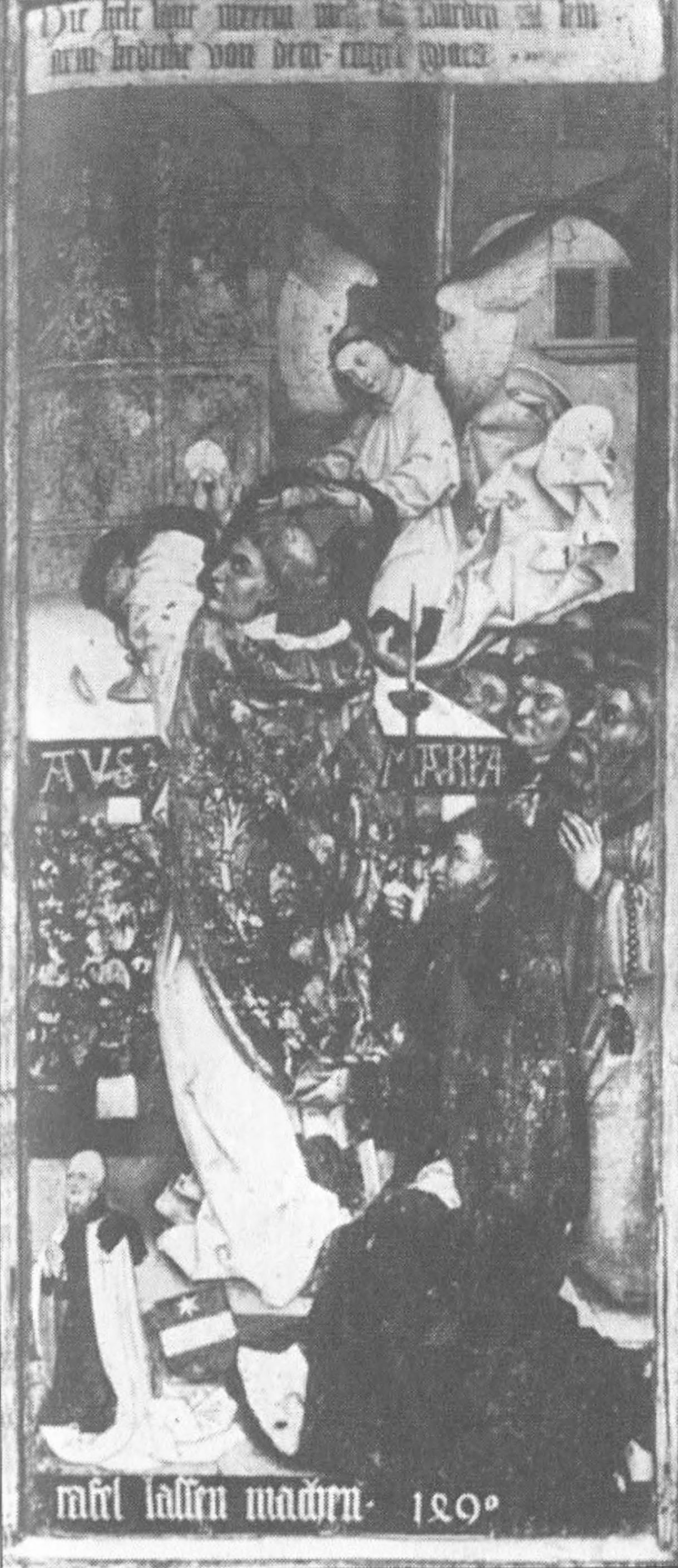 Ил. 13. Вильгельм Плейденвурф. Створка алтаря Марии церкви Святого Иакова в Нюрнберге. 1490. Нюрнберг. Германский национальный музей Ил. 13. Вильгельм Плейденвурф. Створка алтаря Марии церкви Святого Иакова в Нюрнберге. 1490. Нюрнберг. Германский национальный музей