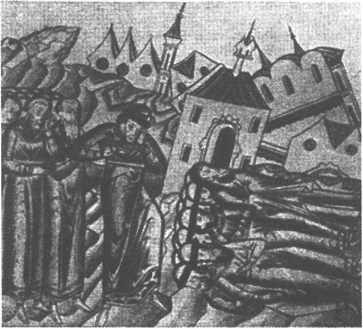 Суздальская земля после нашествия Батыя. На миниатюре изображено возвращение князя Ярослава Всеволодовича во Владимир весной 1238 г.