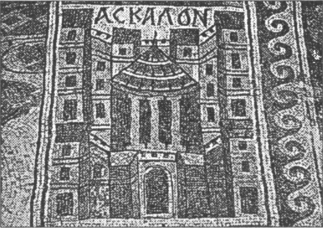 Ил. 142. Город Аскалон. Напольная мозаика. VIII в. Церковь Св. Стефана. Современный вид (Умм-эр-Расас, Иордания) Ил. 142. Город Аскалон. Напольная мозаика. VIII в. Церковь Св. Стефана. Современный вид (Умм-эр-Расас, Иордания)