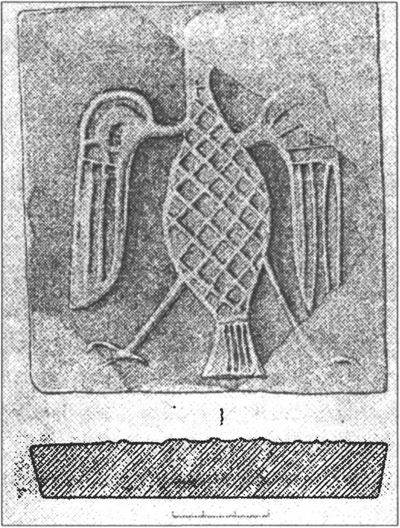 Ил. 154. Изображение орла в геральдическом положении. Декоративная керамическая плитка из Василева. Ивано-Франковский областной краеведческий музей (Ивано-Франковск, Украина) Ил. 154. Изображение орла в геральдическом положении. Декоративная керамическая плитка из Василева. Ивано-Франковский областной краеведческий музей (Ивано-Франковск, Украина)