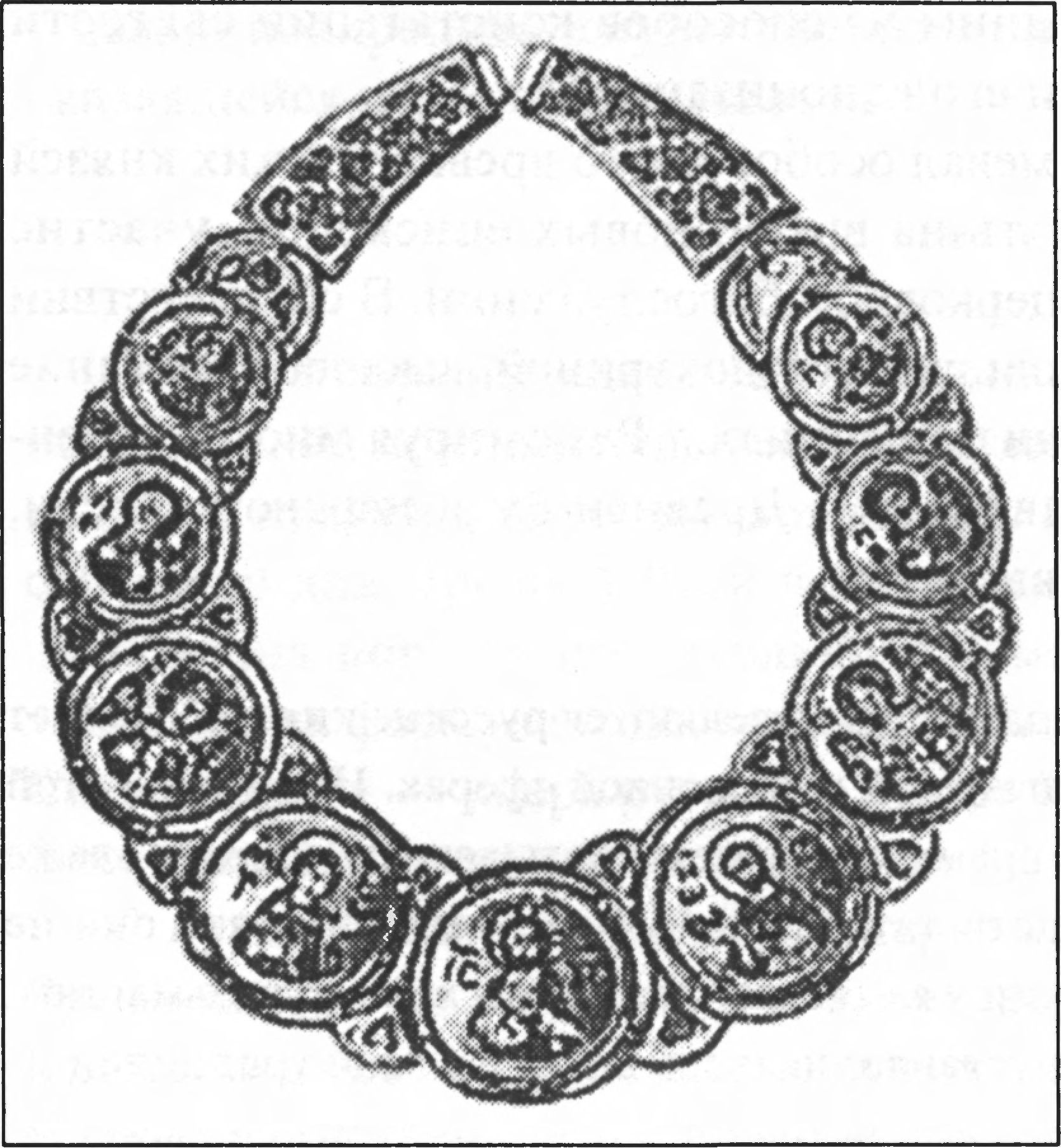 Ил. 163. Шейная гривна. Золото, перегородчатые эмали. Древняя Русь. XII—XIII вв. Найдена у с. Каменный Брод Коростышевского района Житомирской области. Национальный музей истории Украины (Киев, Украина) Ил. 163. Шейная гривна. Золото, перегородчатые эмали. Древняя Русь. XII—XIII вв. Найдена у с. Каменный Брод Коростышевского района Житомирской области. Национальный музей истории Украины (Киев, Украина)