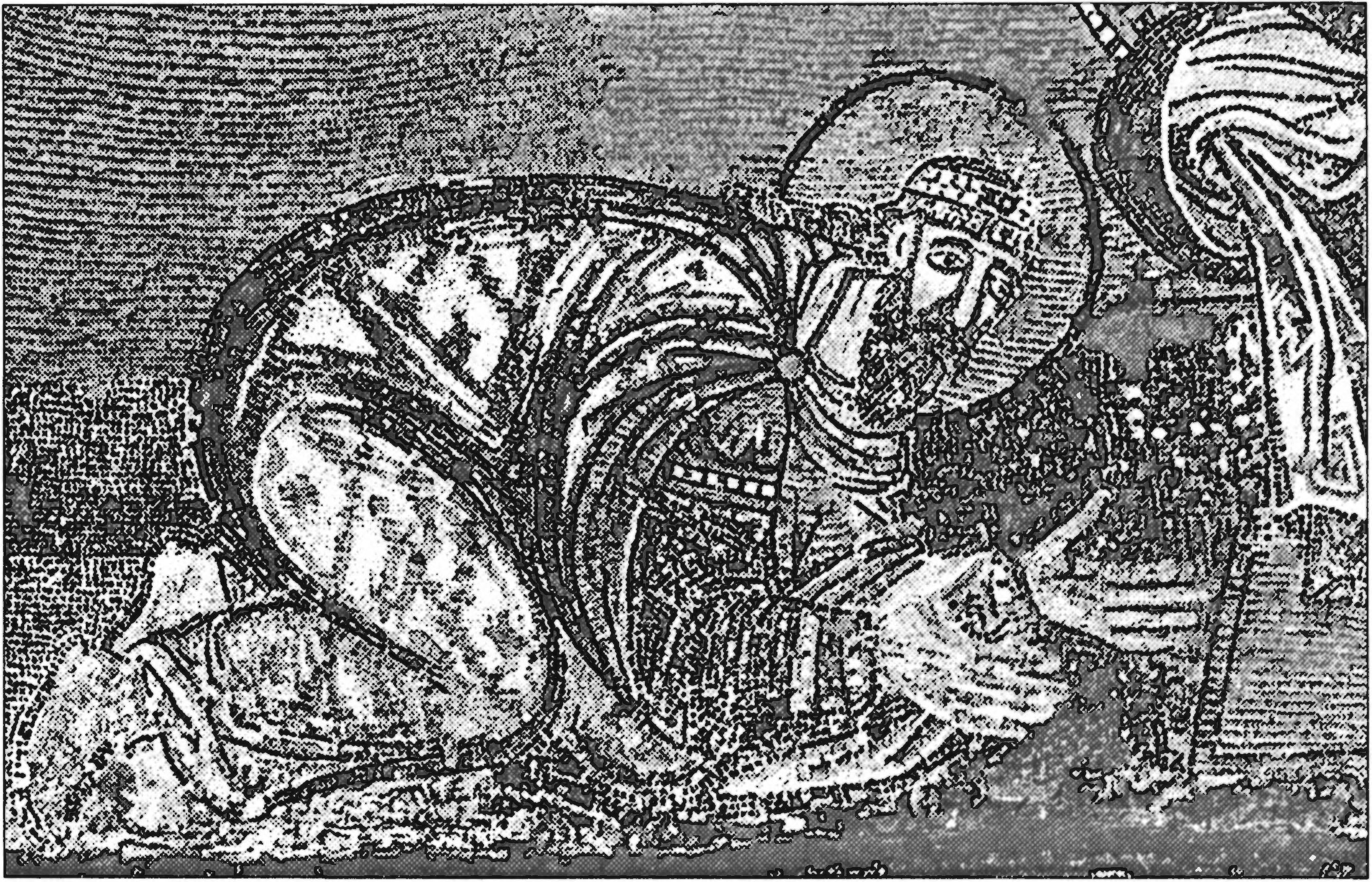 Ил. 166. Христос Пантократор и император Лев VI Мудрый. Мозаика. Деталь. Константинополь. Конец IX в. Собор Св. Софии (Стамбул, Турция) Ил. 166. Христос Пантократор и император Лев VI Мудрый. Мозаика. Деталь. Константинополь. Конец IX в. Собор Св. Софии (Стамбул, Турция)