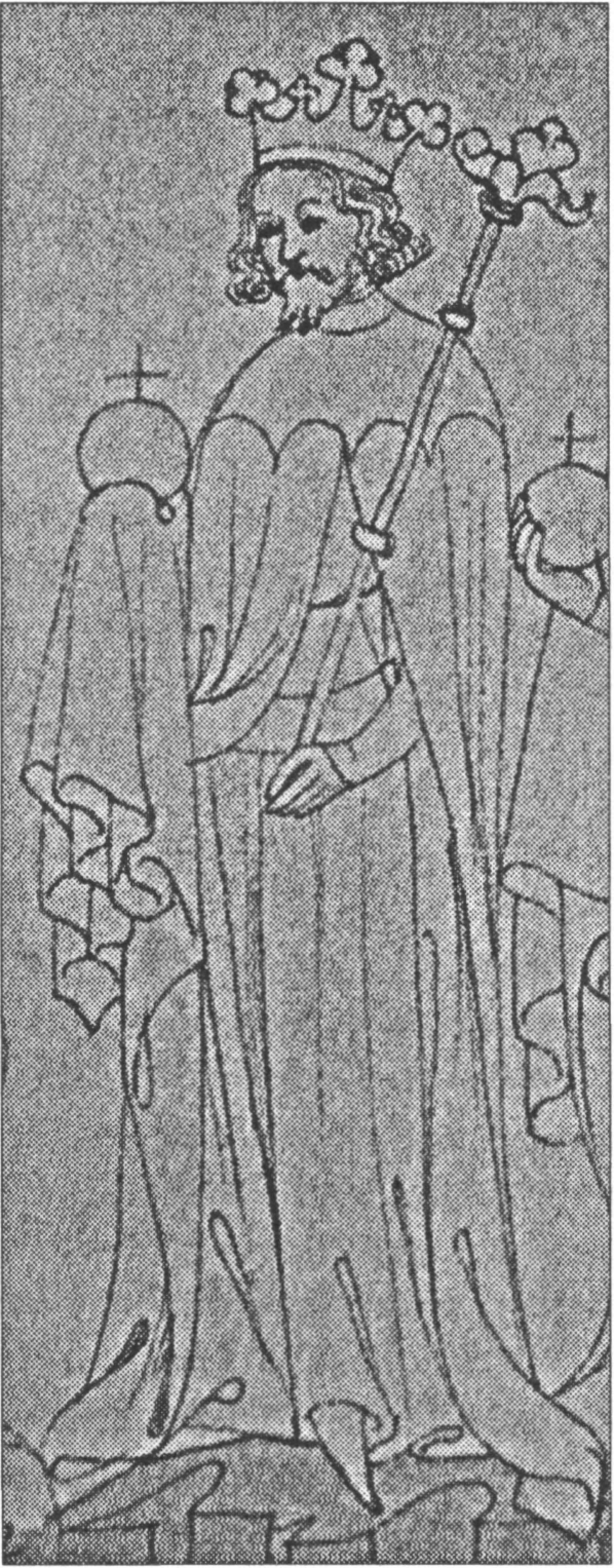 Ил. 186. Чешский король Пржемысл II Оттокар. Миниатюра Збраславской хроники королевского двора (Chronicon Aulae regiae). Первая половина XIV в. Национальная библиотека (Прага, Чехия) Ил. 186. Чешский король Пржемысл II Оттокар. Миниатюра Збраславской хроники королевского двора (Chronicon Aulae regiae). Первая половина XIV в. Национальная библиотека (Прага, Чехия)