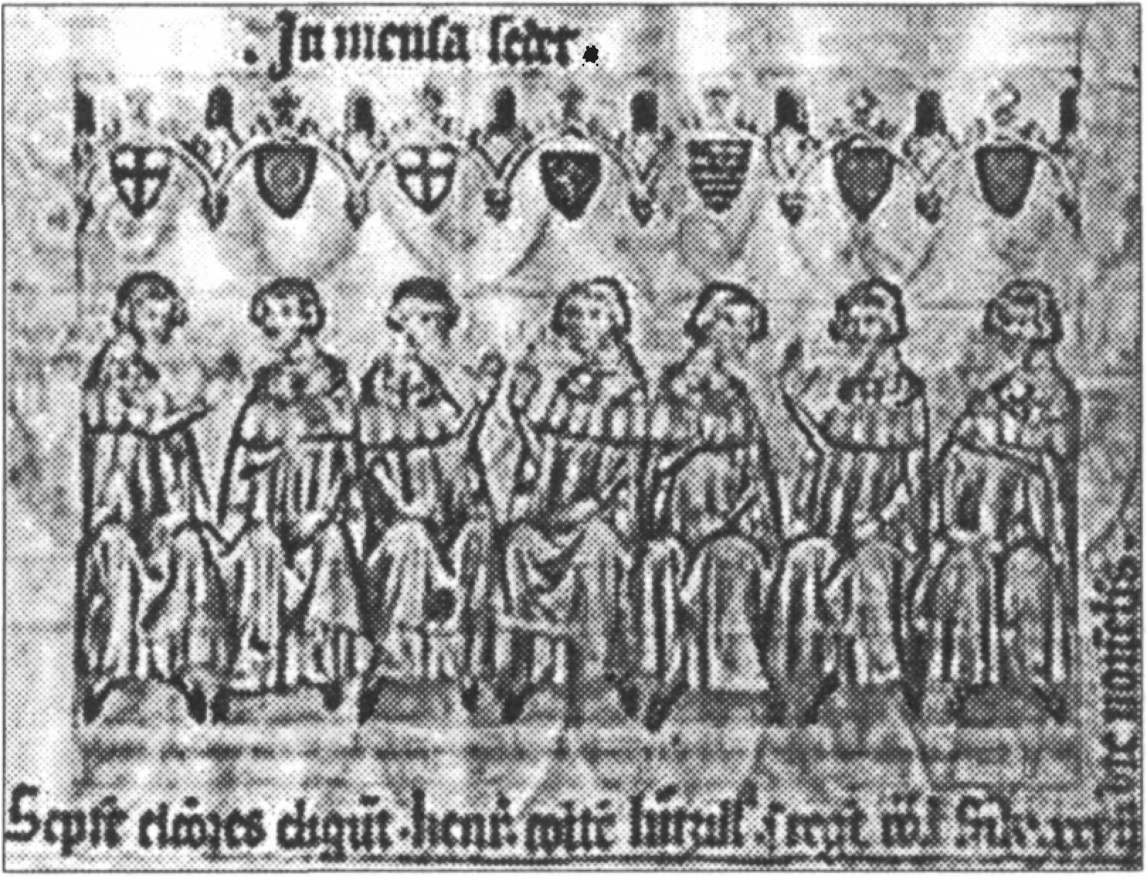 Ил. 19. Семь курфюрстов Священной Римской империи избирают нового императора. Миниатюра из иллюстрированной рукописи «Кодекса курфюрста Балдуина Трирского». XIV в. Главный земельный архив г. Кобленца (земля Рейнланд-Пфальц, Германия) Ил. 19. Семь курфюрстов Священной Римской империи избирают нового императора. Миниатюра из иллюстрированной рукописи «Кодекса курфюрста Балдуина Трирского». XIV в. Главный земельный архив г. Кобленца (земля Рейнланд-Пфальц, Германия)