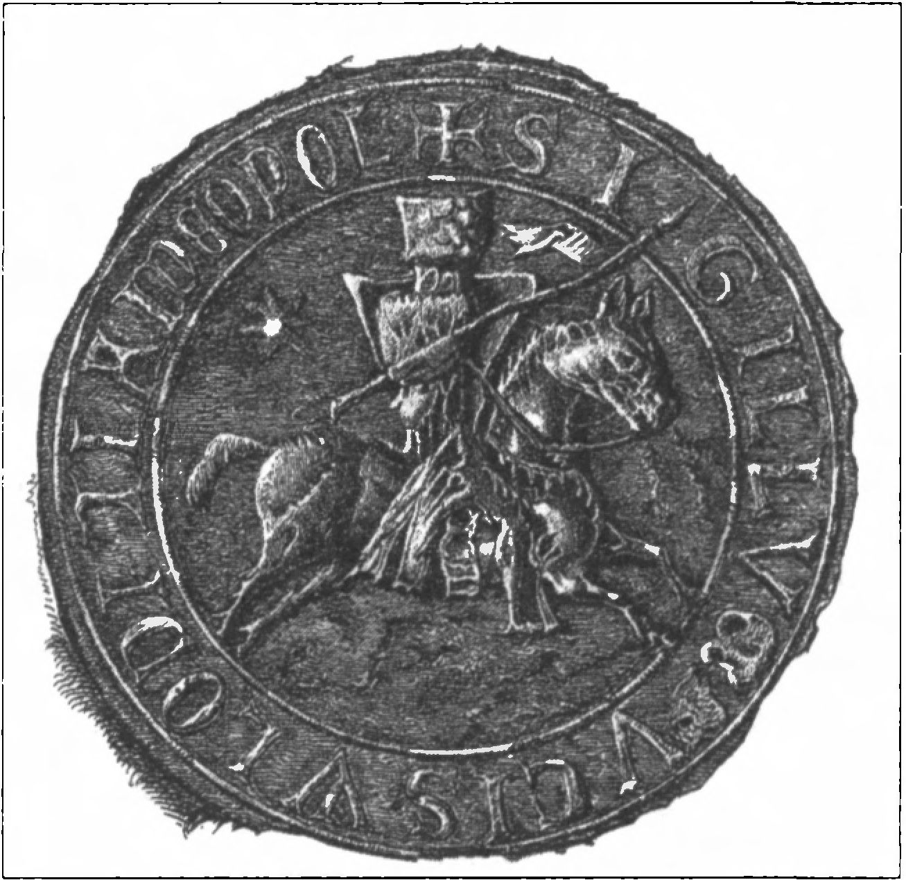 Ил. 194. «Конная печать» Владислава Опольского. 1247 г. Государственный архив (Краков, Польша) Ил. 194. «Конная печать» Владислава Опольского. 1247 г. Государственный архив (Краков, Польша)