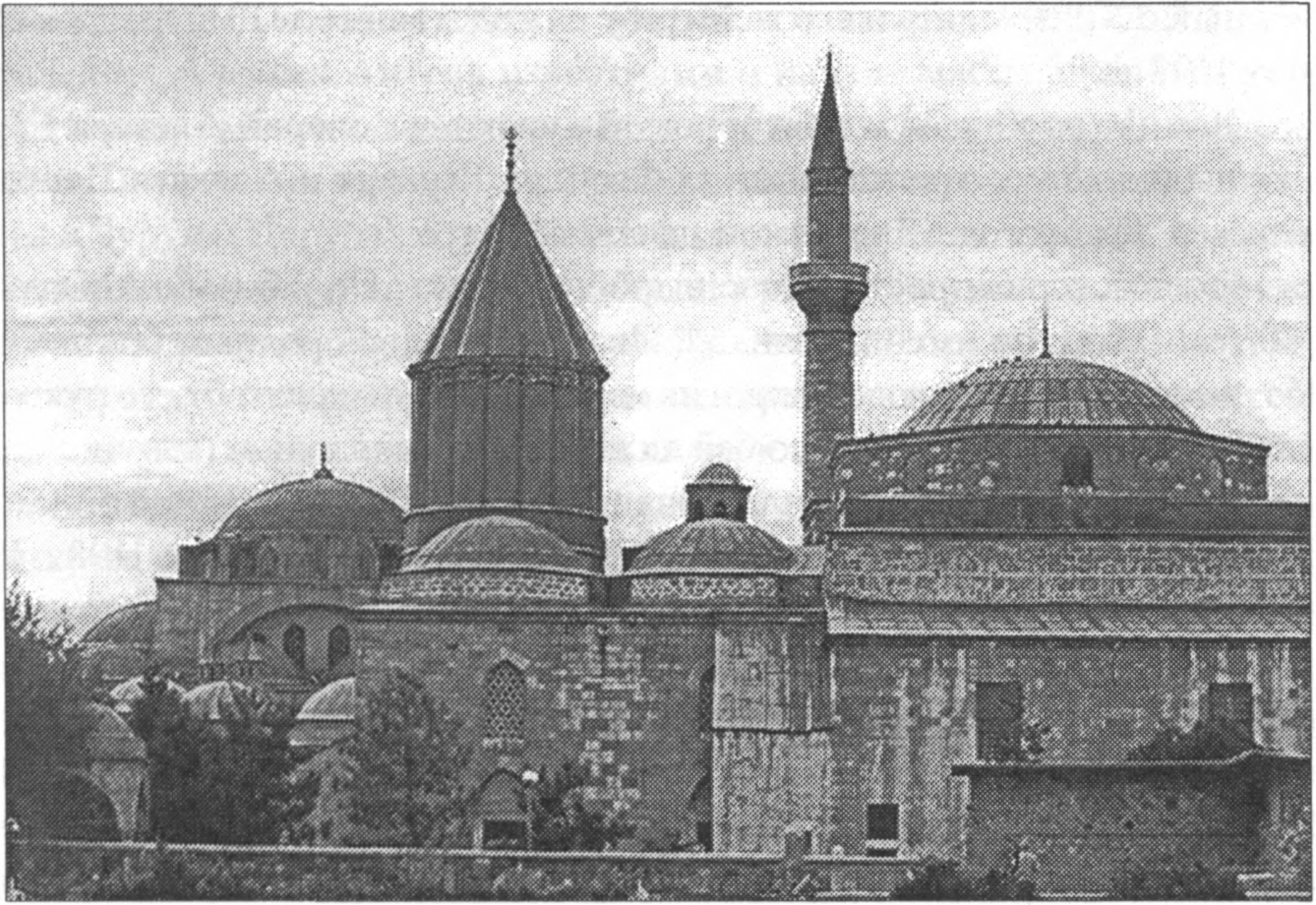 Ил. 49. Г. Икония — столица Иконийского султаната. Комплекс мавзолея Мевляны (Джалаледдина Руми), основателя дервишского ордена Мевлеви. Современный вид (г. Конья, Турция) Ил. 49. Г. Икония — столица Иконийского султаната. Комплекс мавзолея Мевляны (Джалаледдина Руми), основателя дервишского ордена Мевлеви. Современный вид (г. Конья, Турция)