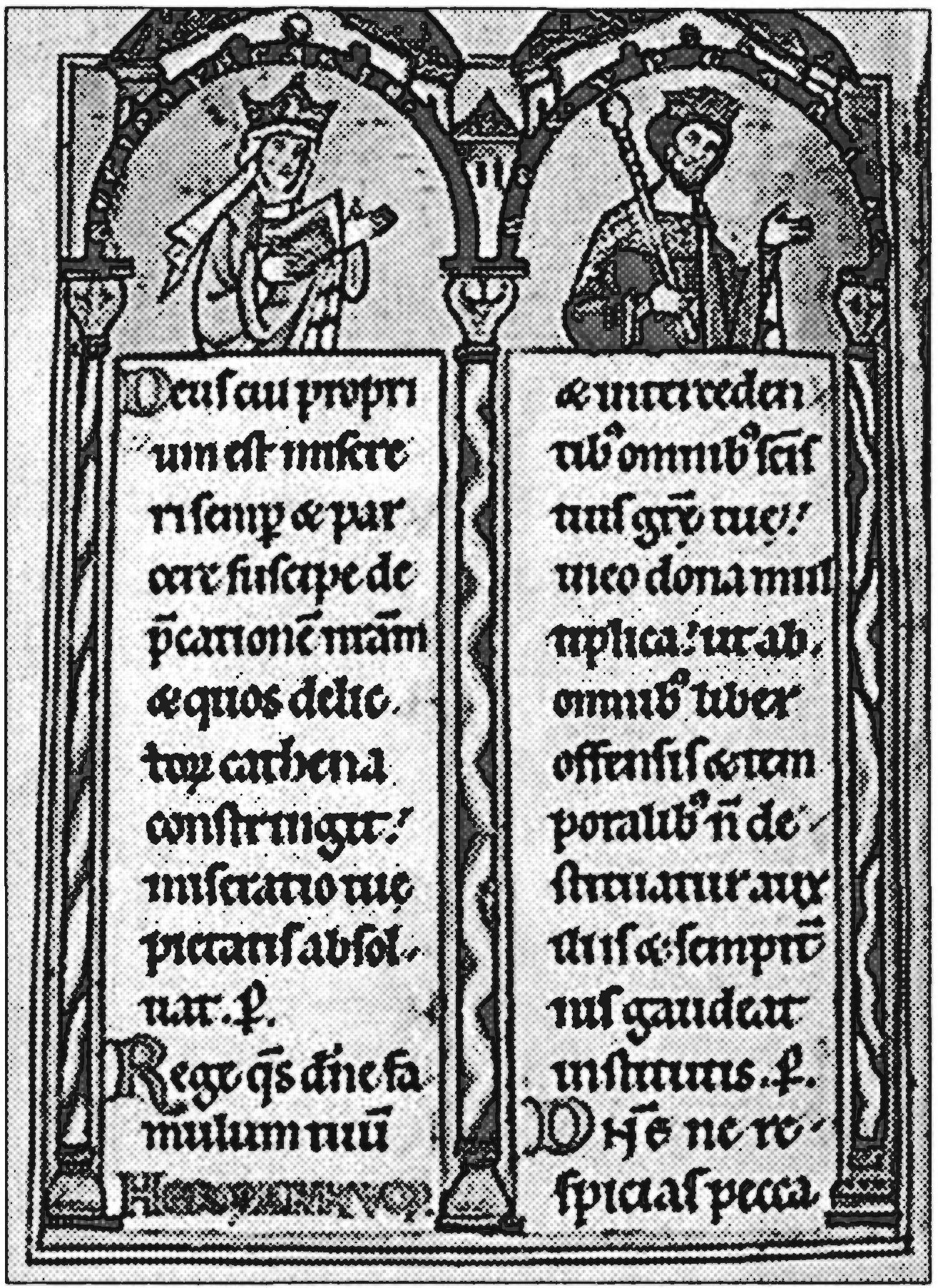 Ил. 69. Королева Гертруда и король Андрей II. Миниатюры Ландграфской Псалтыри 1211—1213 гг., принадлежавшей супруге ландграфа Тюрингии Германа I Софии. Библиотека земли Вюртемберг (Штутгарт, Германия) Ил. 69. Королева Гертруда и король Андрей II. Миниатюры Ландграфской Псалтыри 1211—1213 гг., принадлежавшей супруге ландграфа Тюрингии Германа I Софии. Библиотека земли Вюртемберг (Штутгарт, Германия)