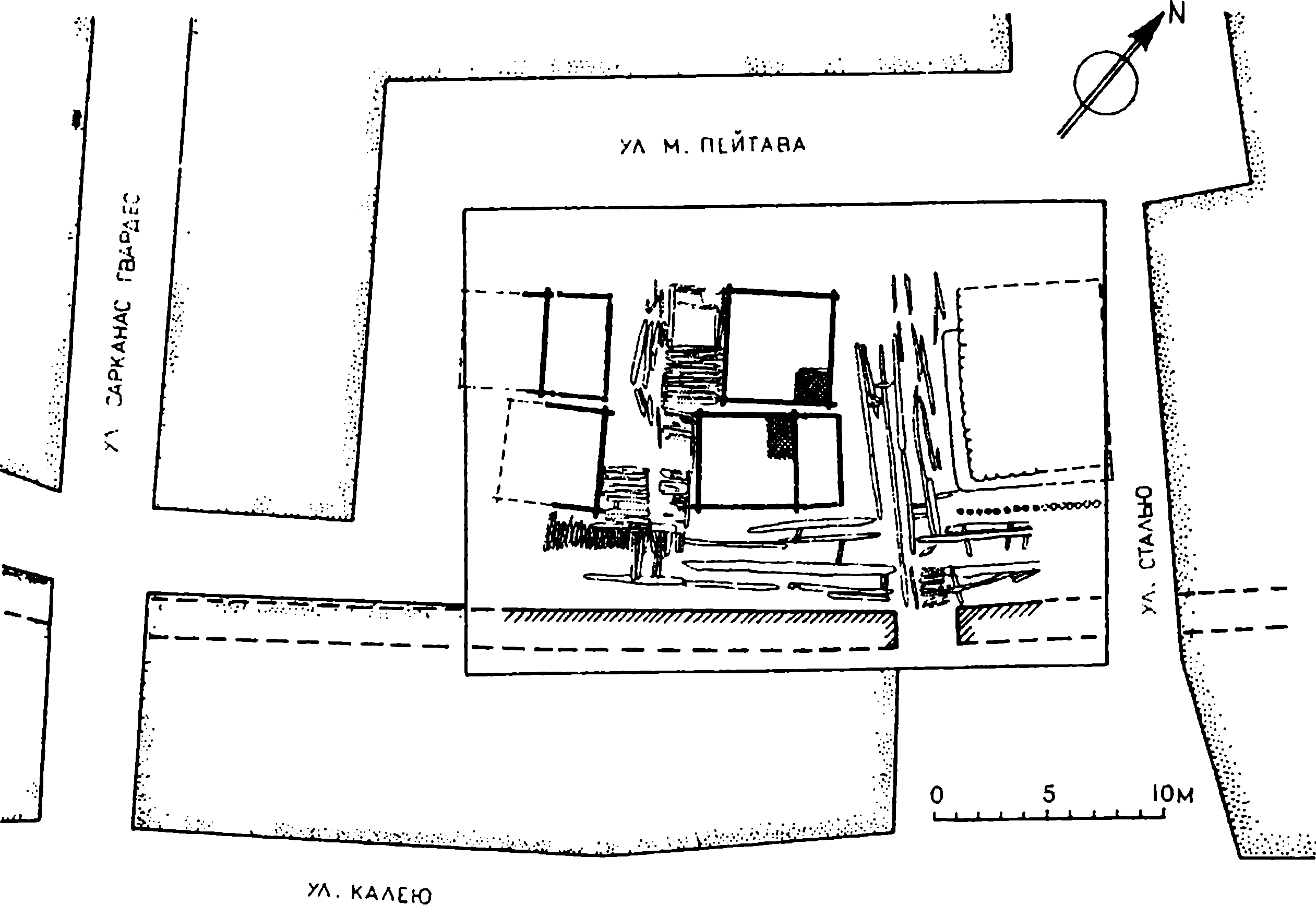 Раскоп на площади Альберта на берегу прежней р. Риги