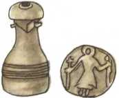 Костяная печать и оттиск с нее. Рязань. XIII век Костяная печать и оттиск с нее. Рязань. XIII век